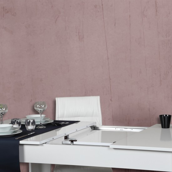Extendable Dining Table Oblo - Shiny White White