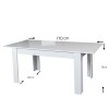 Extendable Dining Table Oblo - Shiny White White