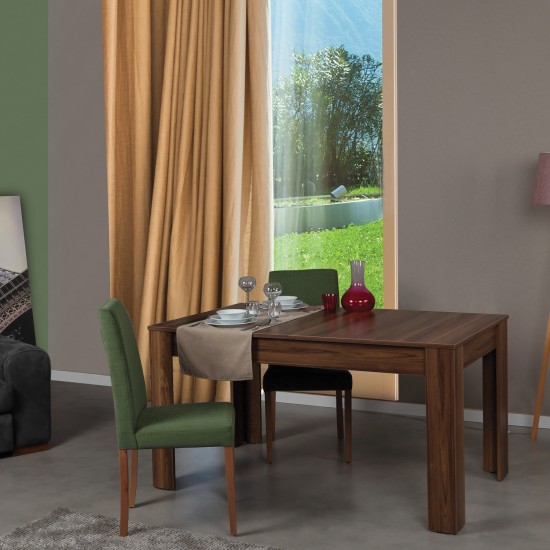 Extendable Dining Table Bois - Walnut Walnut