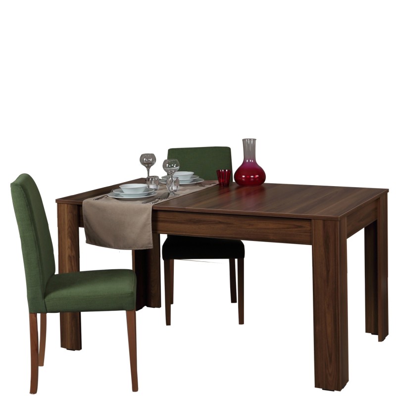 Extendable Dining Table Bois - Walnut Walnut