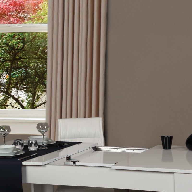 Extendable Dining Table Bois - Shiny White White