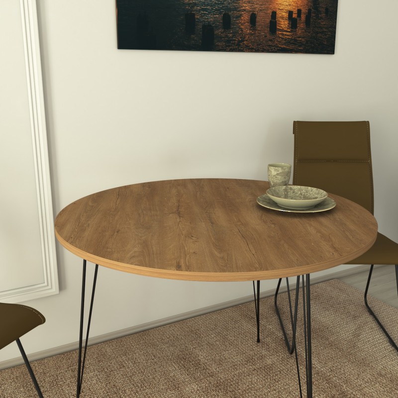 Hanah Home Table Sandalf - Caucasian Oak Caucasian Oak