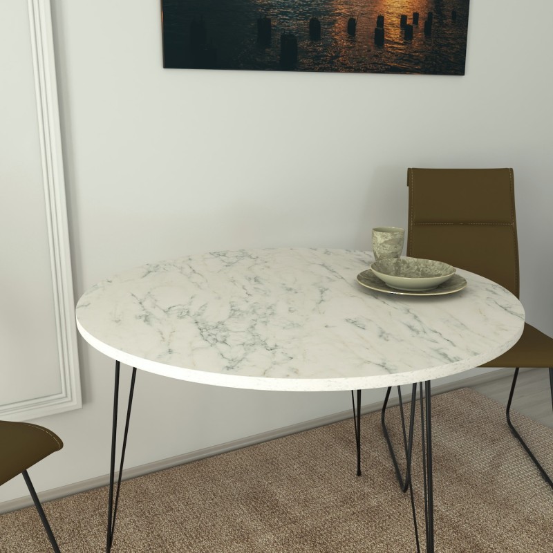 Table Sandalf - Marmo Black
White