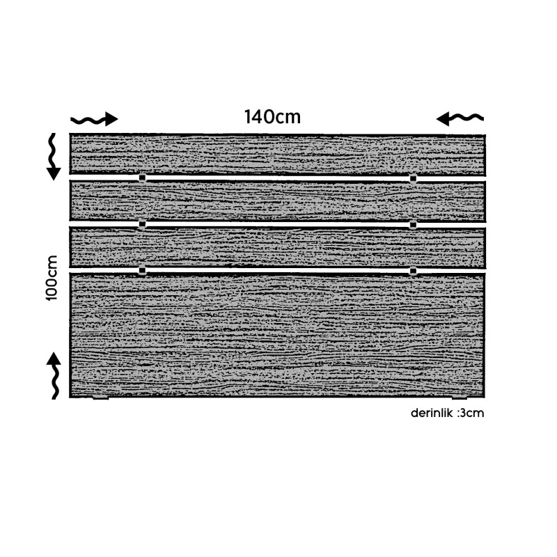 Headboard Fuga 140 - Shiny White White