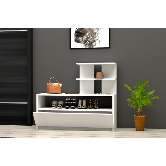 Shoe Cabinet Airy - White White Shoe Cabinet Airy - White White