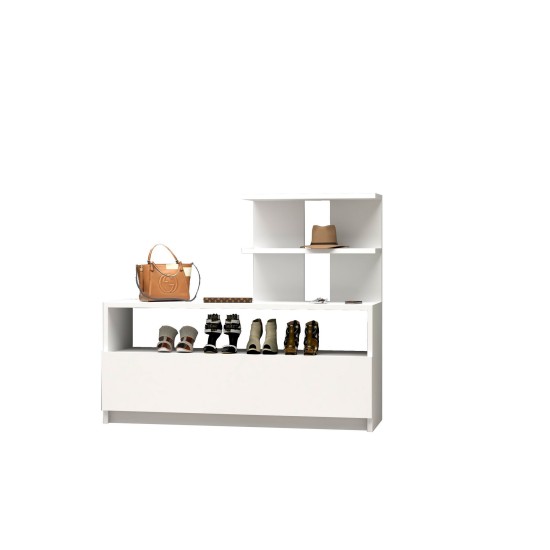 Shoe Cabinet Airy - White White Shoe Cabinet Airy - White White