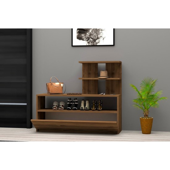 Shoe Cabinet Airy - Walnut Brown Shoe Cabinet Airy - Walnut Brown