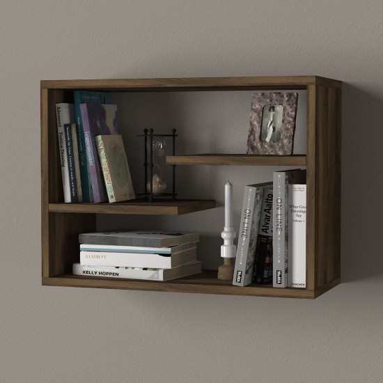 Wall Shelf Tino - Walnut Walnut Hanah Home Wall Shelf Tino - Walnut Walnut