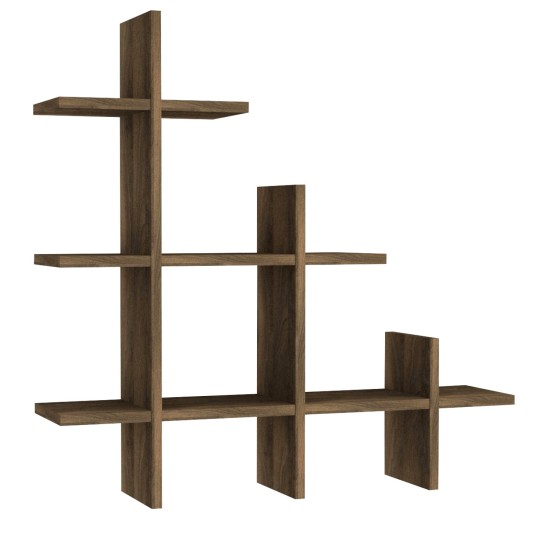 Wall Shelf Juke - Walnut Walnut Hanah Home Wall Shelf Juke - Walnut Walnut