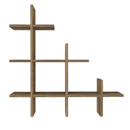 Wall Shelf Juke - Walnut Walnut Hanah Home Wall Shelf Juke - Walnut Walnut