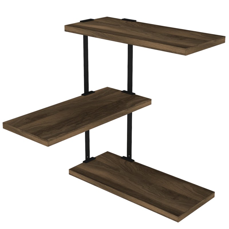 Hanah Home Wall Shelf Frisbi Walnut
Black