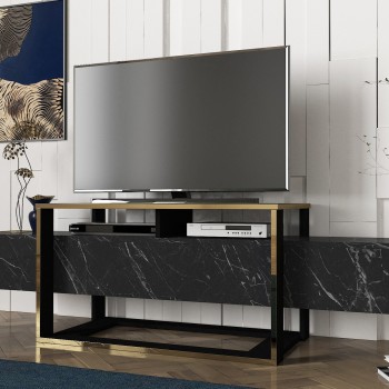 TV Stand Bianco Black
Gold