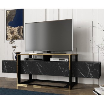 TV Stand Bianco Black
Gold