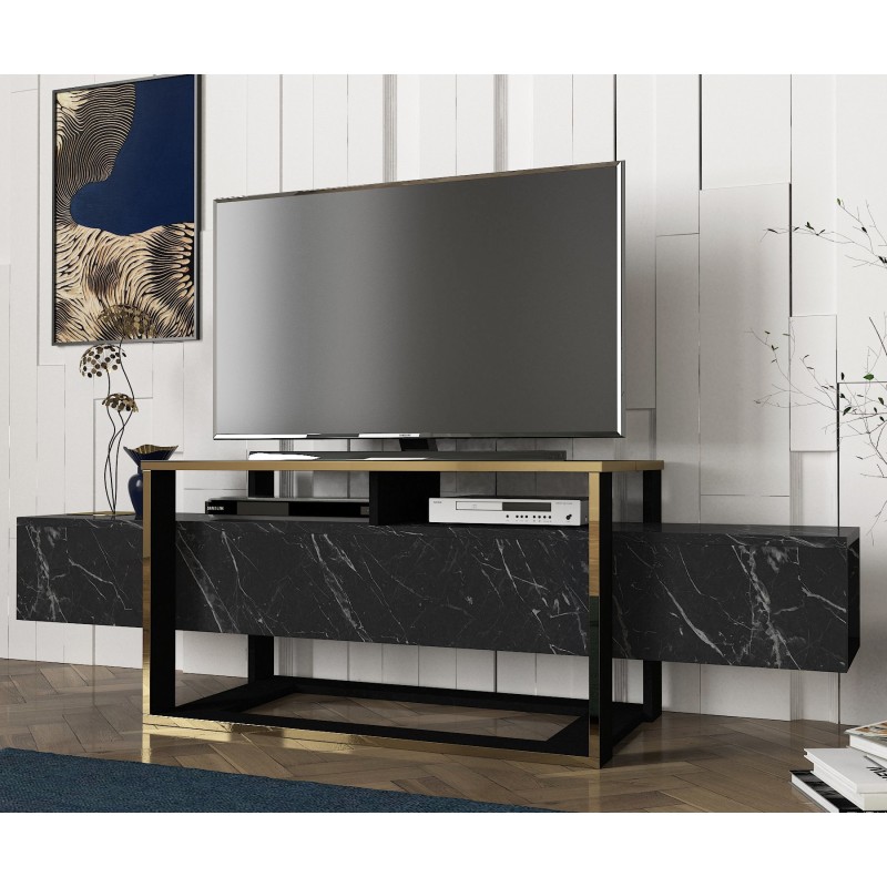 TV Stand Bianco Black
Gold