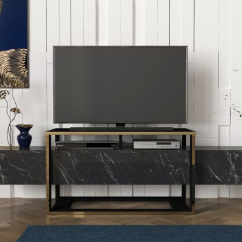 TV Stand Bianco Black
Gold