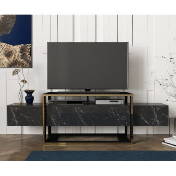 TV Stand Bianco Black
Gold