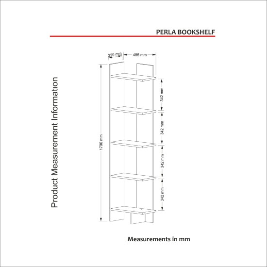 Bookshelf Perla - White White Bookshelf Perla - White White