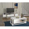 TV Stand Bianco - White, Gold White
Gold