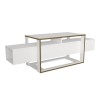 TV Stand Bianco - White, Gold White
Gold