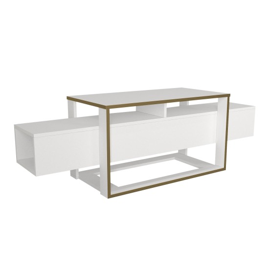 TV Stand Bianco - White, Gold White
Gold TV Stand Bianco - White, Gold White
Gold