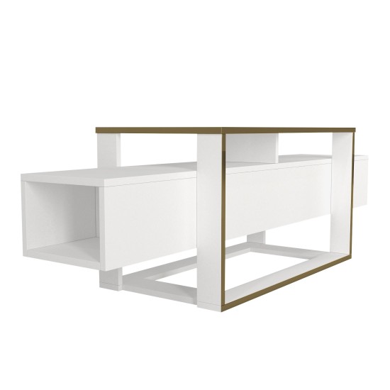 TV Stand Bianco - White, Gold White
Gold TV Stand Bianco - White, Gold White
Gold
