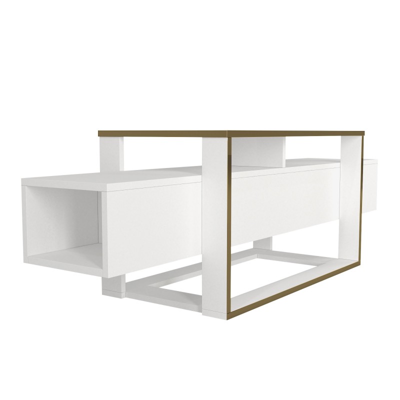 TV Stand Bianco - White, Gold White
Gold