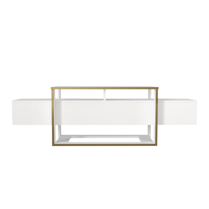 TV Stand Bianco - White, Gold White
Gold
