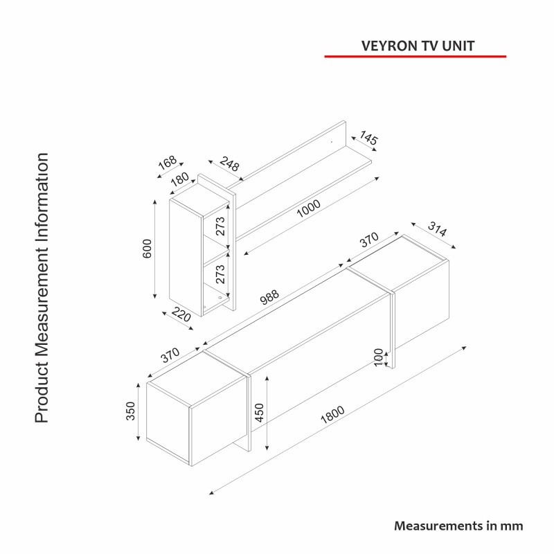 TV Unit Veyron - Travertine Travertine
Sandstone