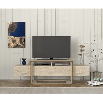 TV Stand Bianco - Travertine Travertine