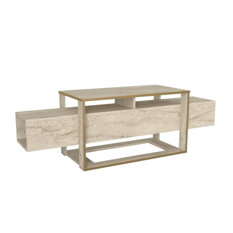 TV Stand Bianco - Travertine Travertine