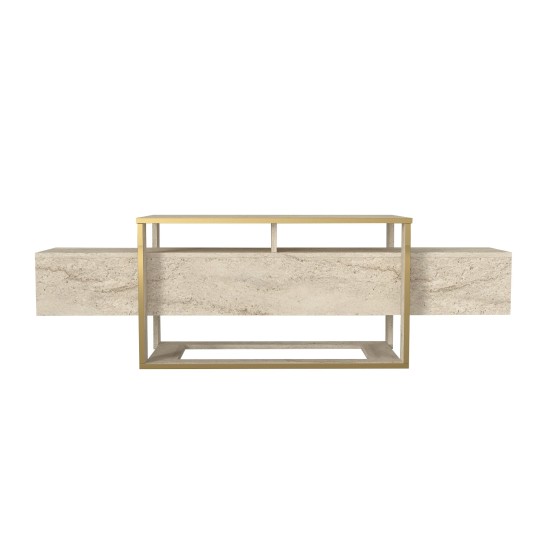 TV Stand Bianco - Travertine Travertine TV Stand Bianco - Travertine Travertine