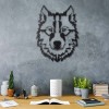 Decorative Metal Wall Accessory Wolf v11 Black