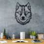 Decorative Metal Wall Accessory Wolf v11 Black