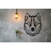 Decorative Metal Wall Accessory Wolf v11 Black