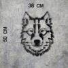 Decorative Metal Wall Accessory Wolf v11 Black
