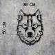 Decorative Metal Wall Accessory Wolf v11 Black