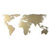 Wallxpert Decorative Metal Wall Accessory World Map Silhouette - Gold Gold