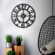 Decorative Metal Wall Clock Circle Black