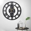 Wallxpert Decorative Metal Wall Clock Gear XL Black