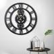 Decorative Metal Wall Clock Gear XL Black Wallxpert Decorative Metal Wall Clock Gear XL Black