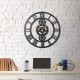 Decorative Metal Wall Clock Gear XL Black Wallxpert Decorative Metal Wall Clock Gear XL Black