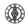 Wallxpert Decorative Metal Wall Clock Gear XL Black