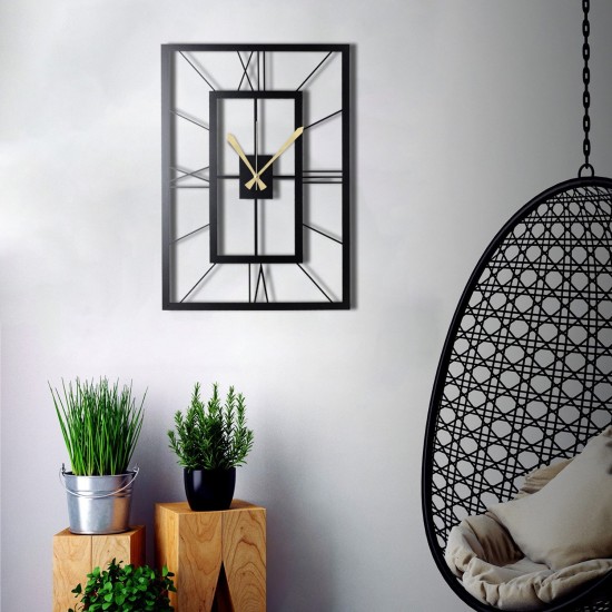 Decorative Metal Wall Clock November Black Decorative Metal Wall Clock November Black