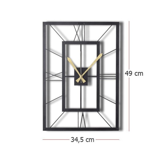 Decorative Metal Wall Clock November Black Decorative Metal Wall Clock November Black