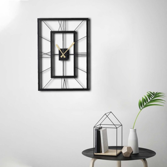 Decorative Metal Wall Clock November Black Decorative Metal Wall Clock November Black
