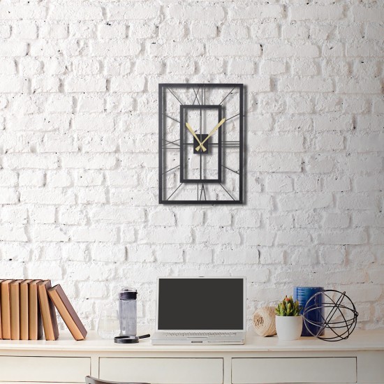 Decorative Metal Wall Clock November Black Decorative Metal Wall Clock November Black