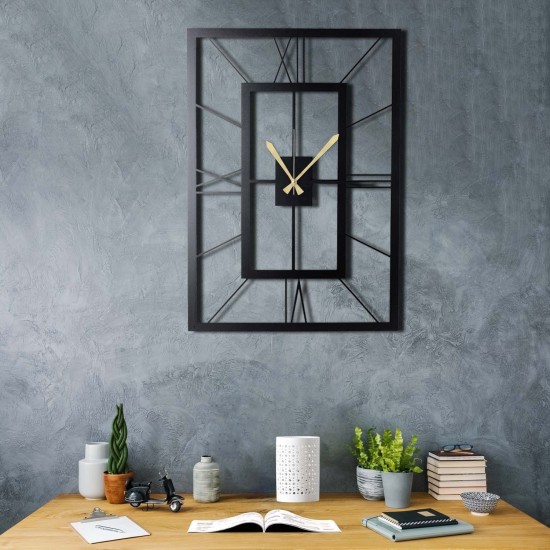 Decorative Metal Wall Clock November XL Black Decorative Metal Wall Clock November XL Black