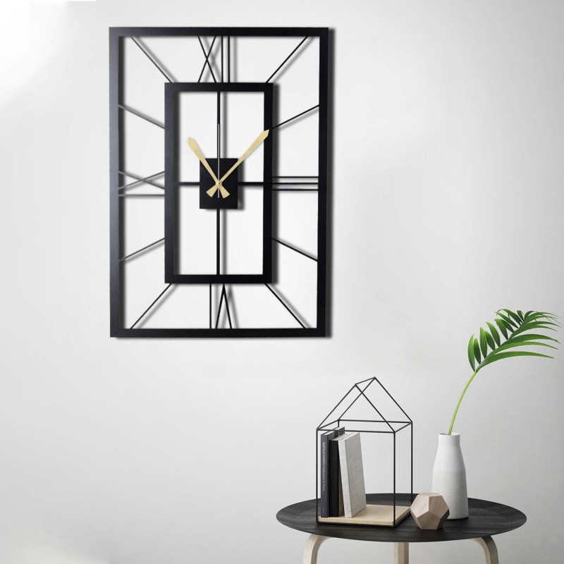 Decorative Metal Wall Clock November XL Black