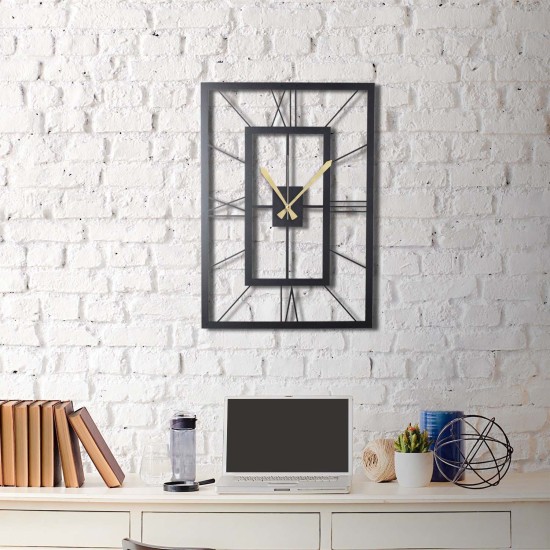 Decorative Metal Wall Clock November XL Black Decorative Metal Wall Clock November XL Black