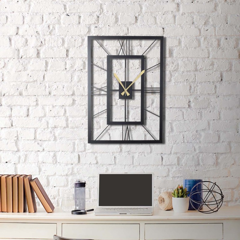 Decorative Metal Wall Clock November XL Black